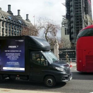 49" Black Freestanding PCAP Touch Screen Poster